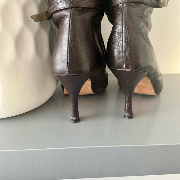 Rare! Shane and Shawn Boardroom Rockstars leather knee brown boot size 7 - Picture 8 of 16